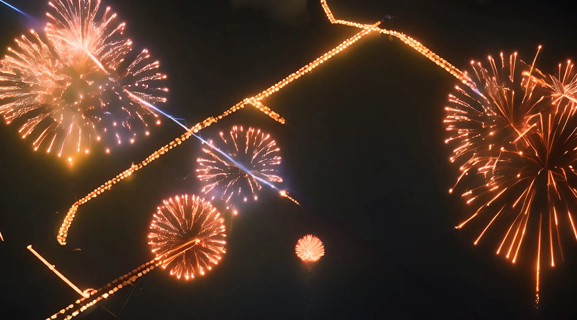 Bright Firework Performance Vivid Festive Stock Video